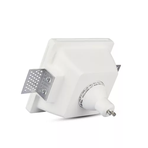 Süllyesztett mennyezeti lámpatest GU10 Négyzet Fehér VT-801 V-TAC