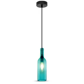   Függesztett lámpa E14, üvegbúra, kék palack VT-7558 V-TAC