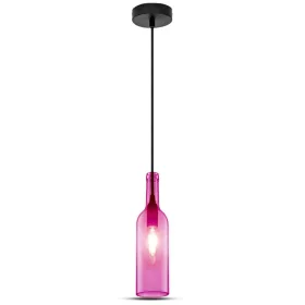   Függesztett lámpa E14 lámpatest, sötét rózsaszín palack VT-7558 V-TAC