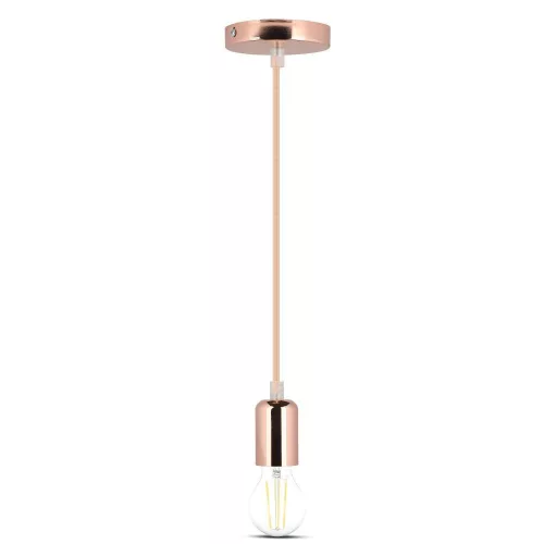Függesztett lámpa E27 lámpatest króm ernyő Rose Gold VT-7448 V-TAC