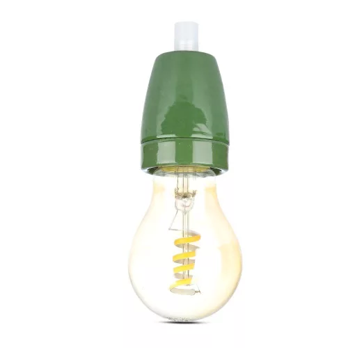 Függesztett lámpa E27 lámpatest porcelán ernyő zöld VT-799 V-TAC