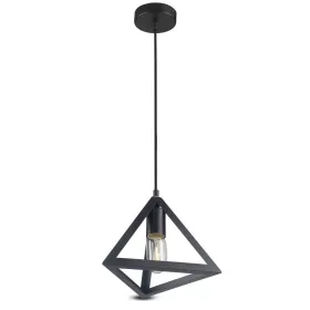   Függesztett lámpa E27 rögzítő geometriai matt fekete VT-7141 V-TAC