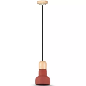   Függesztett lámpa E27 Fixture Beton búra piros D:125 VT-7125 V-TAC