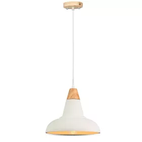   Függesztett lámpa E27 Fixture Beton búra fa felülettel D:300 VT-7301 V-TAC