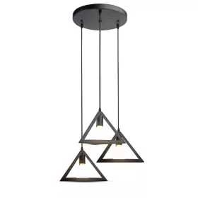   Függesztett lámpa E27 háromszoros geometriai fekete VT-7144 V-TAC
