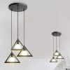 Függesztett lámpa E27 háromszoros geometriai fekete VT-7144 V-TAC