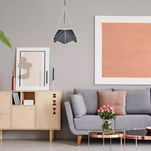 Függesztett lámpa E27 Geometrikus fehér PRISM 40x54cm VT-7401 V-TAC