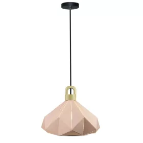   Függesztett lámpatest E27 Geometrikus rózsaszín fa bevonattal PASTEL PRISM D:320*270MM VT-7323 V-TAC