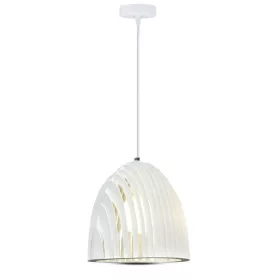   Függesztett lámpa E27 geometrikus fehér kúpos PRISM L:25x27cm VT-7255 V-TAC