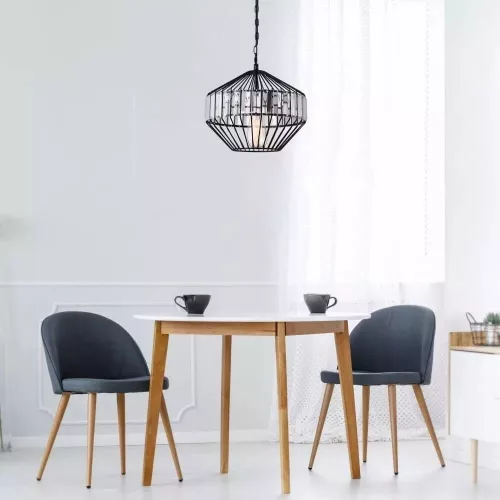 Függesztett lámpa E27 fém és kristály D: 33x30cm VT-7334 V-TAC