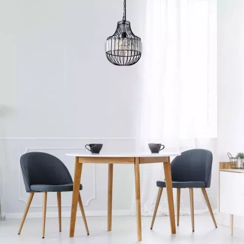 Függesztett lámpa E27 fém és kristály D: 30x36 cm VT-7334 V-TAC