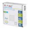 Felületre szerelt LED panel 12W 6400K Négyzet FLICKER FREE VT-1205 V-TAC