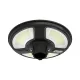 Napelemes LED kerti lámpatest 7,5 W 6500K IP65 mozgásérzékelővel és RF távirányítóval, kerek fekete VT-45W V-TAC