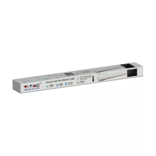 LED lámpa Lineáris garázs LED szalag 18W CCT napelemmel és RF távirányítóval IP65 VT-120018 V-TAC