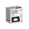 Mennyezeti lámpatest süllyesztett GU10 négyzet fekete 2 db VT-930 V-TAC