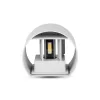 LED fali lámpa 6W 3000K IP65 Fel/Le Állítható fényszög Szürke Kerek BRIDGELUX CHIP VT-756 V-TAC