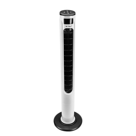55 W-os toronyventilátor hőmérséklet kijelzővel és távirányítóval Kompatibilis az Alexa és a Google Home VT-5566 V-TAC készülékkel