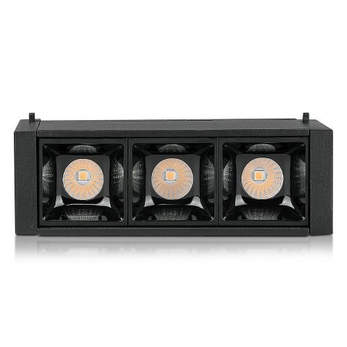 LED pályalámpa 3x1W 4000K fekete mágneses rendszer SMD IP20 24V VT-4143 V-TAC