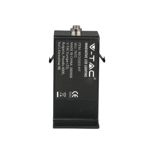 Mágneses sínrendszer tartó Fekete Track Light V-TAC