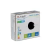 LED fali lámpa 4W 4000K IP65 4 világos fekete kerek VT-706 V-TAC