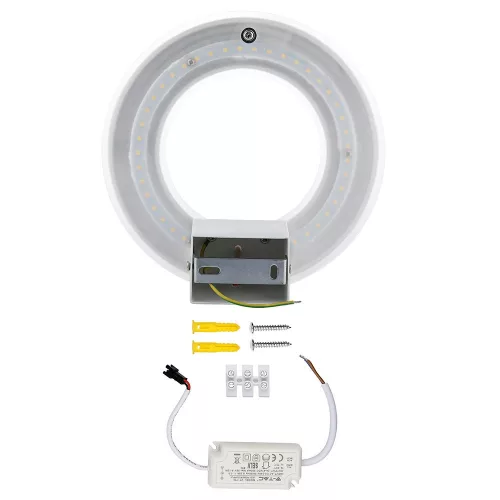 LED fali lámpa 9W 3000K IP20 Gyűrűs Fehér VT-710 V-TAC
