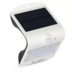   LED 1,5W napelemes fali lámpa 4000K mozgásérzékelővel fehér + fekete VT-767-2 V-TAC