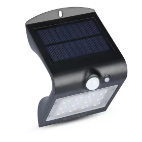   LED 1.5W napelemes fali lámpa 4000K mozgásérzékelővel fekete VT-767-7 V-TAC