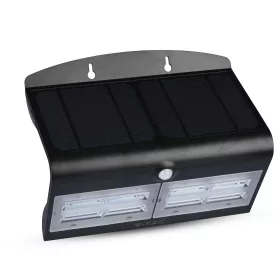   LED 7W napelemes fali lámpa 4000K mozgásérzékelővel fekete VT-767 V-TAC