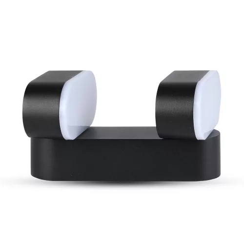 LED fali lámpa 12W 3000K IP65 350°-ban forgatható dupla fekete VT-814 V-TAC