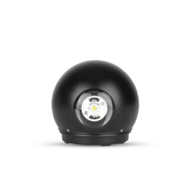   LED fali lámpa 6W 4000K IP65 felső/alsó gömb fekete VT-836 V-TAC