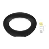 LED fali lámpa 10W 4000K IP65 ovális fekete VT-811 V-TAC
