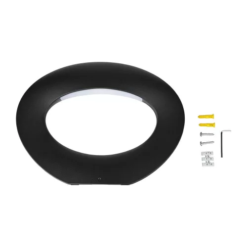 LED fali lámpa 10W 4000K IP65 ovális fekete VT-811 V-TAC