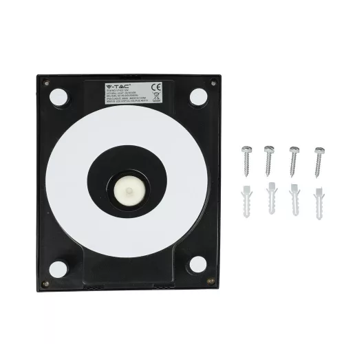 LED fali lámpa 12W 3000K IP65 Cube Black VT-822 V-TAC