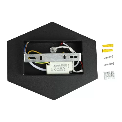 LED fali lámpa 3W 3000K IP20 Fekete VT-803 V-TAC