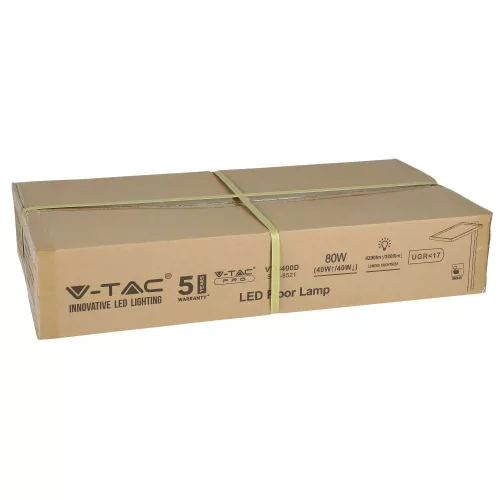 LED állólámpa 80W 4000K érintéses fényerőszabályzó ezüst VT-8400 V-TAC - 5 év garancia