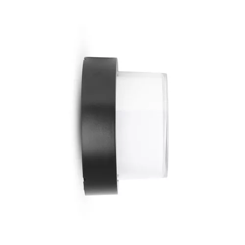 LED fali lámpa 12W 3000K IP65 fekete kerek VT-828 V-TAC