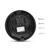 LED fali lámpa 12W 3000K IP65 fekete kerek VT-828 V-TAC