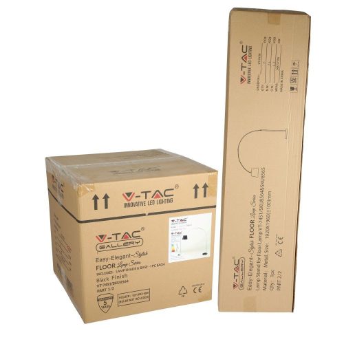 LED állólámpa E27 fekete VT-7451 V-TAC - 5 év garancia
