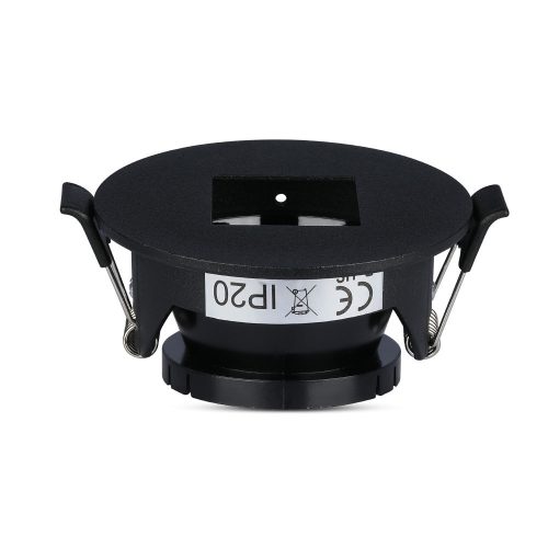 Süllyesztett mennyezeti rögzítő GU10 fűzőlyukkal, kerek fekete VT-883 V-TAC