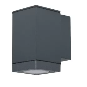   Kerti lámpa homlokzati lámpatest fali lámpa GU10 felső/alsó sötétszürke matt VT-841 V-TAC