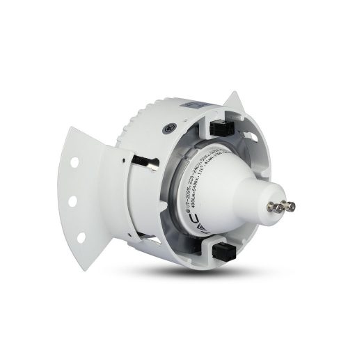 Süllyesztett mennyezeti rögzítő GU10 fűzőlyukkal, kerek fehér/króm VT-889 V-TAC