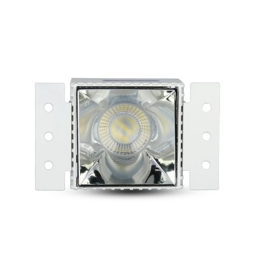 Süllyesztett mennyezeti lámpatest GU10 fűzőlyuk négyzet fehér/króm VT-890 V-TAC