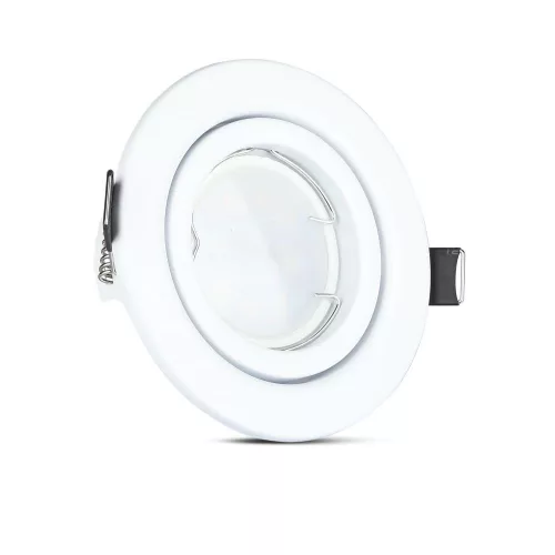 3x süllyesztett fehér lámpatest + GU10 LED izzó 5W 4000K VT-3333 V-TAC készlet