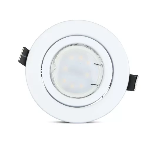 3x süllyesztett fehér lámpatest + GU10 LED izzó 5W 4000K VT-3333 V-TAC készlet