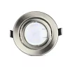 3x Süllyesztett süllyesztett lámpatest Satin Nickel + GU10 LED izzó 5W 3000K VT-4444 V-TAC