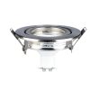 3x Süllyesztett süllyesztett lámpatest Satin Nickel + GU10 LED izzó 5W 3000K VT-4444 V-TAC