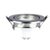 3x Süllyesztett süllyesztett lámpatest Satin Nickel + GU10 LED izzó 5W 3000K VT-4444 V-TAC
