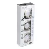 3x süllyesztett lámpatest szatén nikkel + GU10 LED izzó készlet 5W 6400K VT-4444 V-TAC