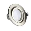 3x süllyesztett lámpatest szatén nikkel + GU10 LED izzó készlet 5W 6400K VT-4444 V-TAC