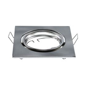   Süllyesztett mennyezeti lámpatest GU10 négyzet alakú szatén nikkel 2 db VT-817 V-TAC